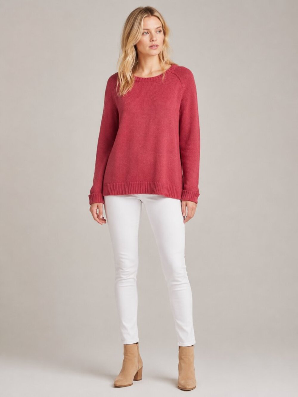 2/$30 Lands' End Ribbed Crew Neck Raglan Pullover Sweater XXL #A4258